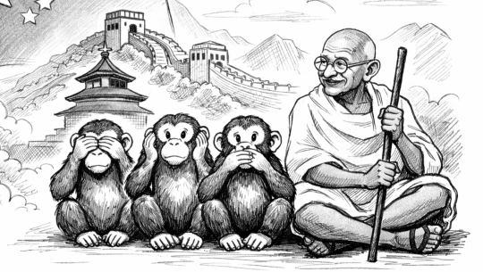 gandhi's three wise monkeys no to evil 