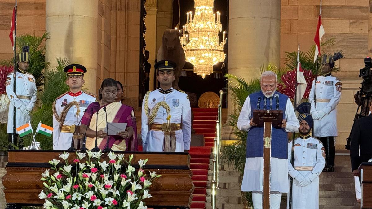 Modi taking oath