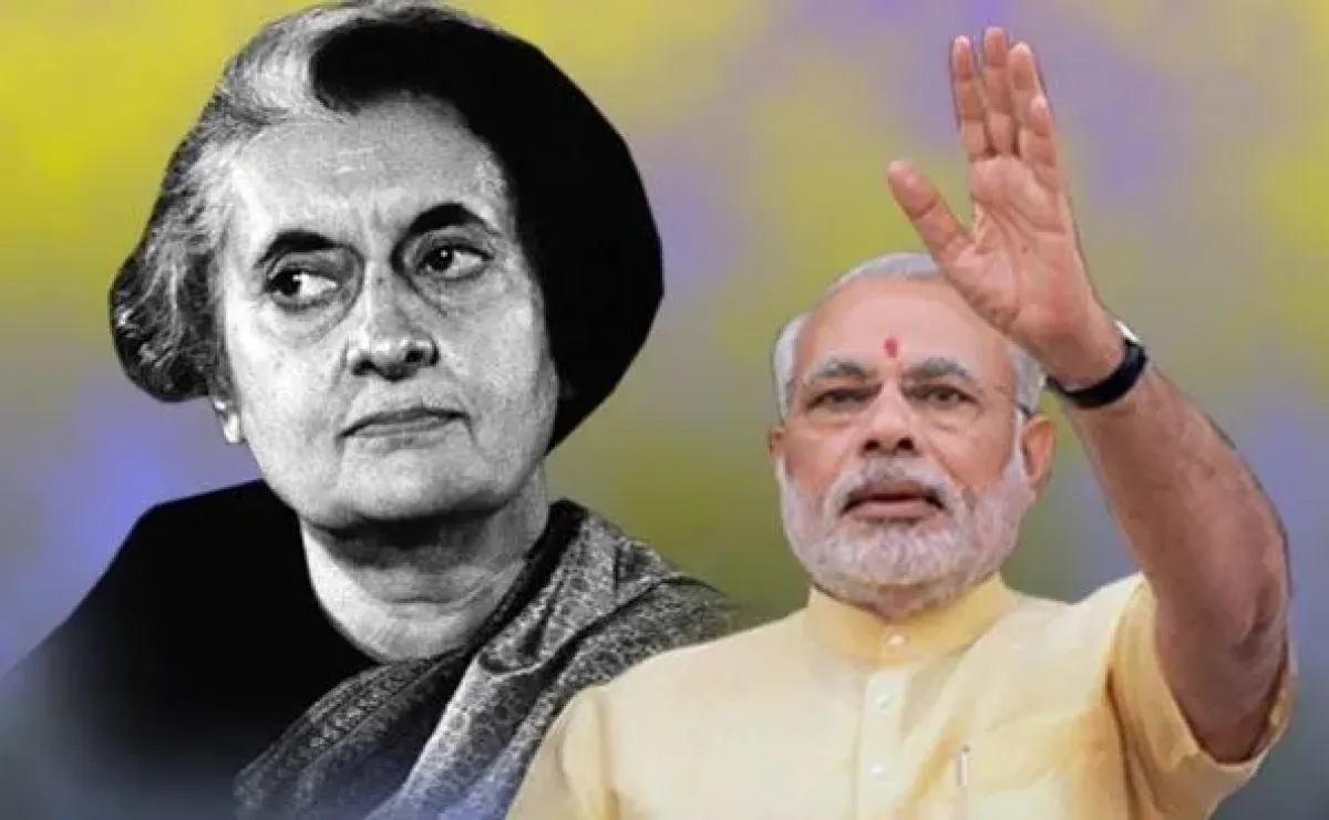 Indira Gandhi and Modi (DNA)