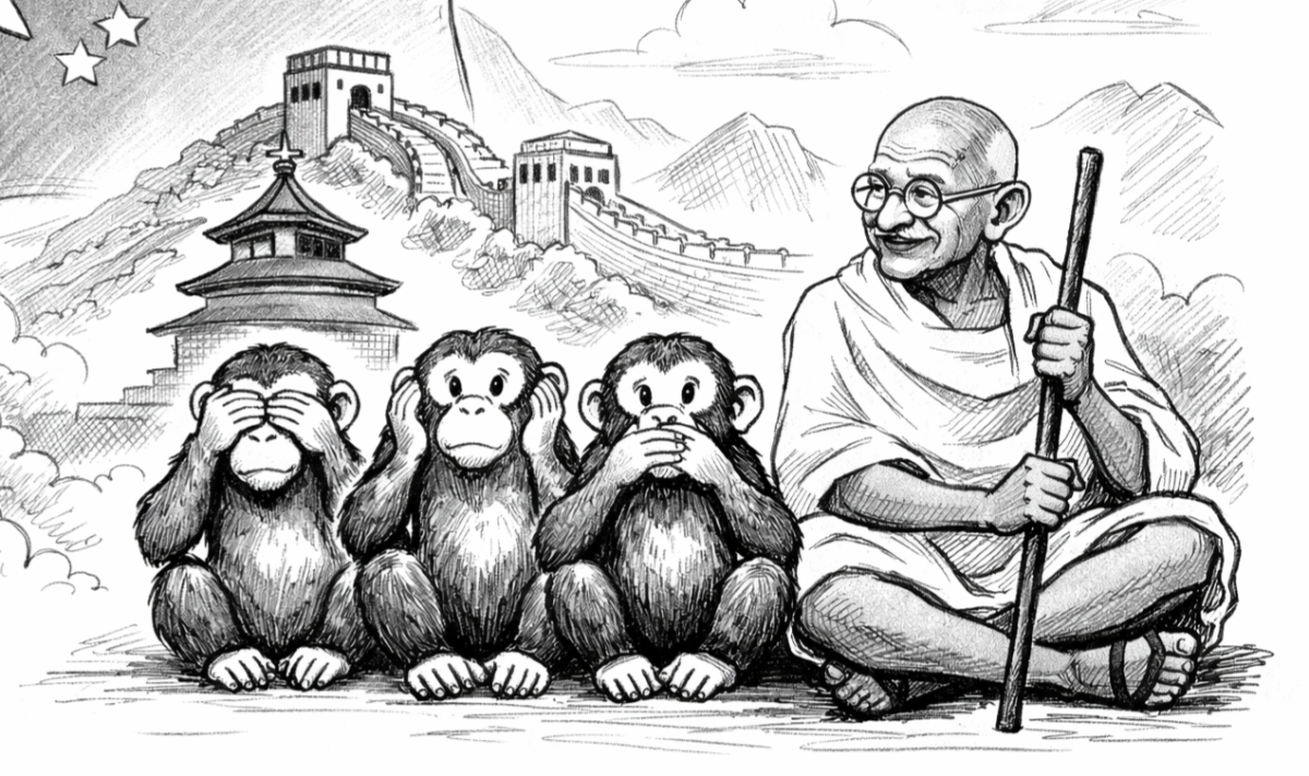 gandhi's three wise monkeys no to evil 